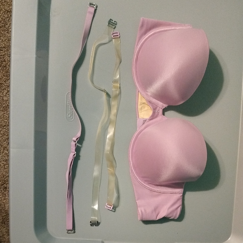 Victoria's Secret Light Pink Strapless Bra with Convertible Straps